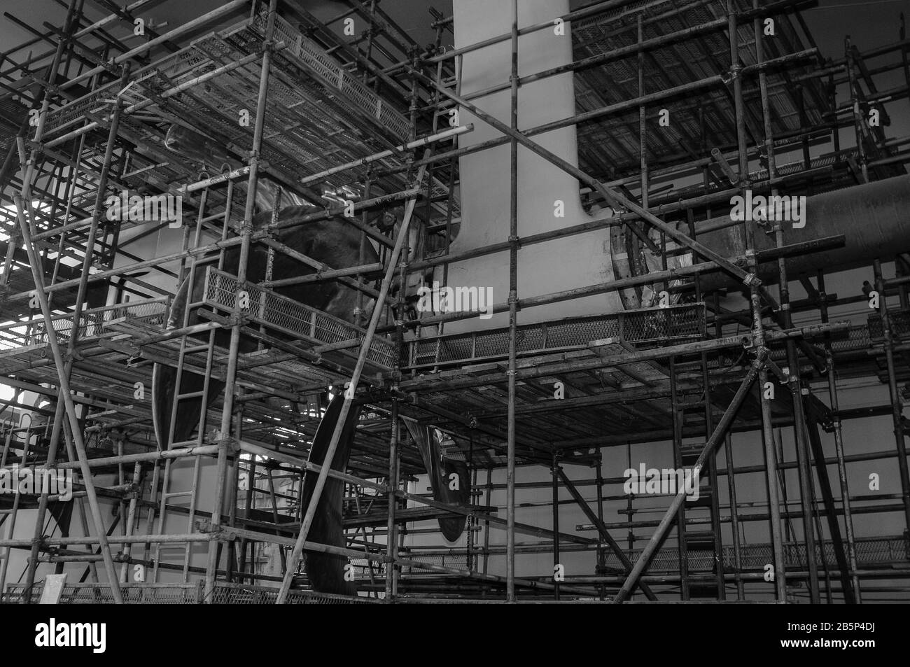 The Diamond Princess in dry dock, Sembawang Shipyard Stock Photo