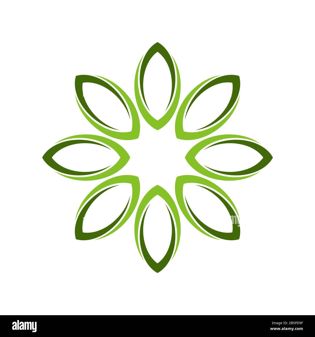 Circle Green Leaf Logo Template Illustration Design. Vector EPS 10 ...