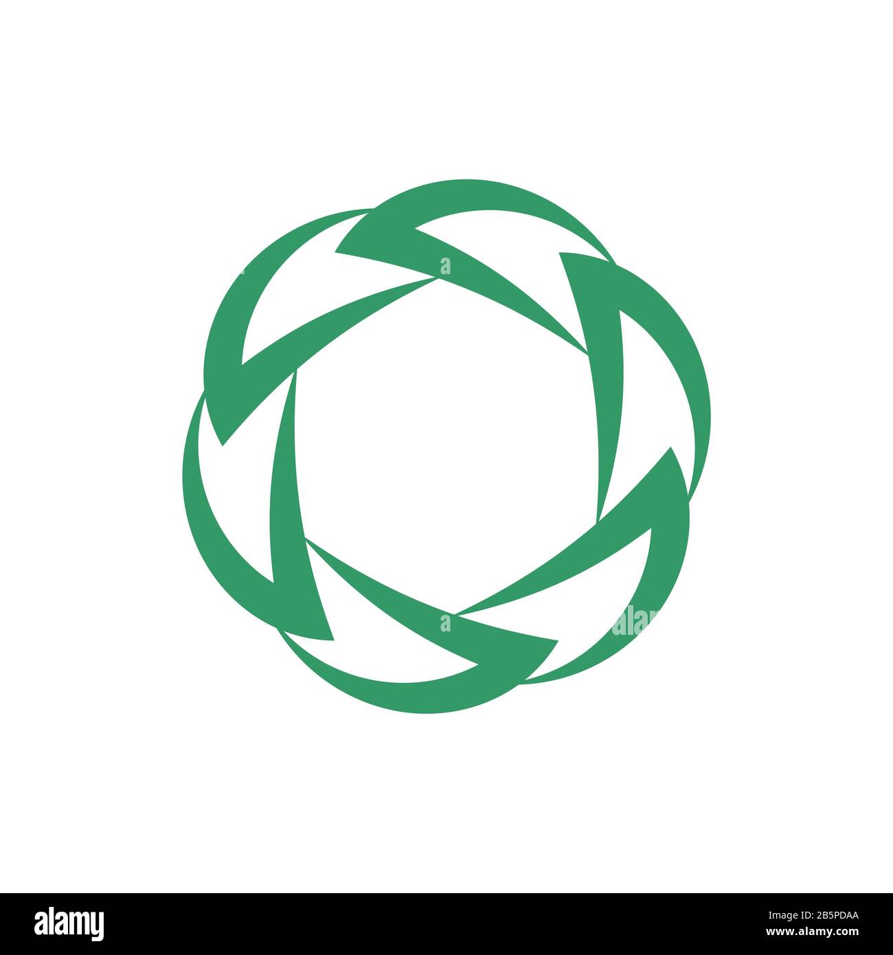 Circle Green Leaf Logo Template Illustration Design. Vector EPS 10 ...
