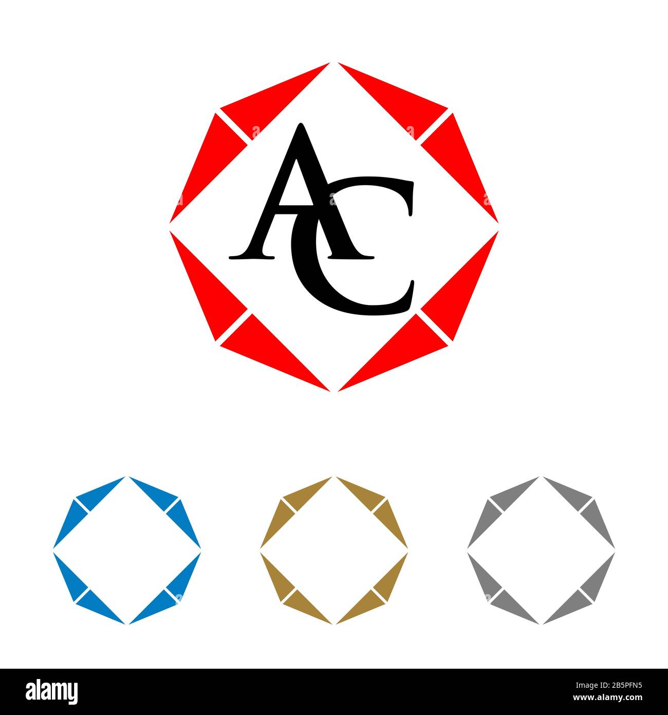 A C letter Initial with Frame Logo Template Illustration Design. Vector ...