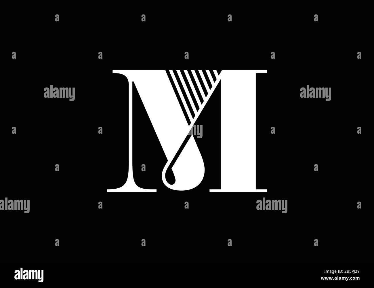 Initial M Letter Logo design vector template, Graphic Alphabet Symbol ...