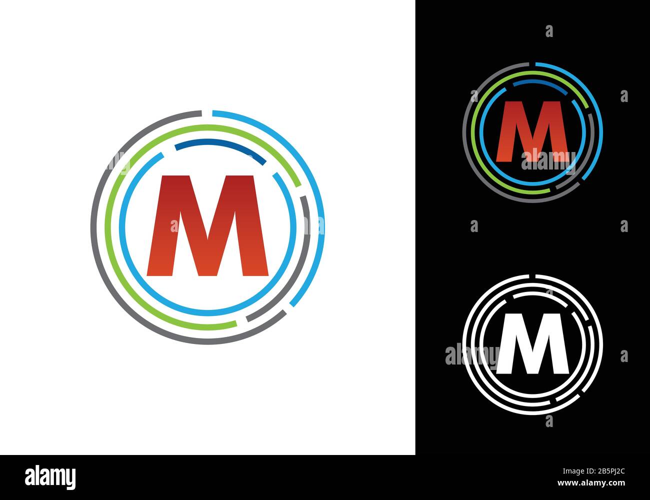Initial M Letter Logo design vector template, Graphic Alphabet Symbol ...