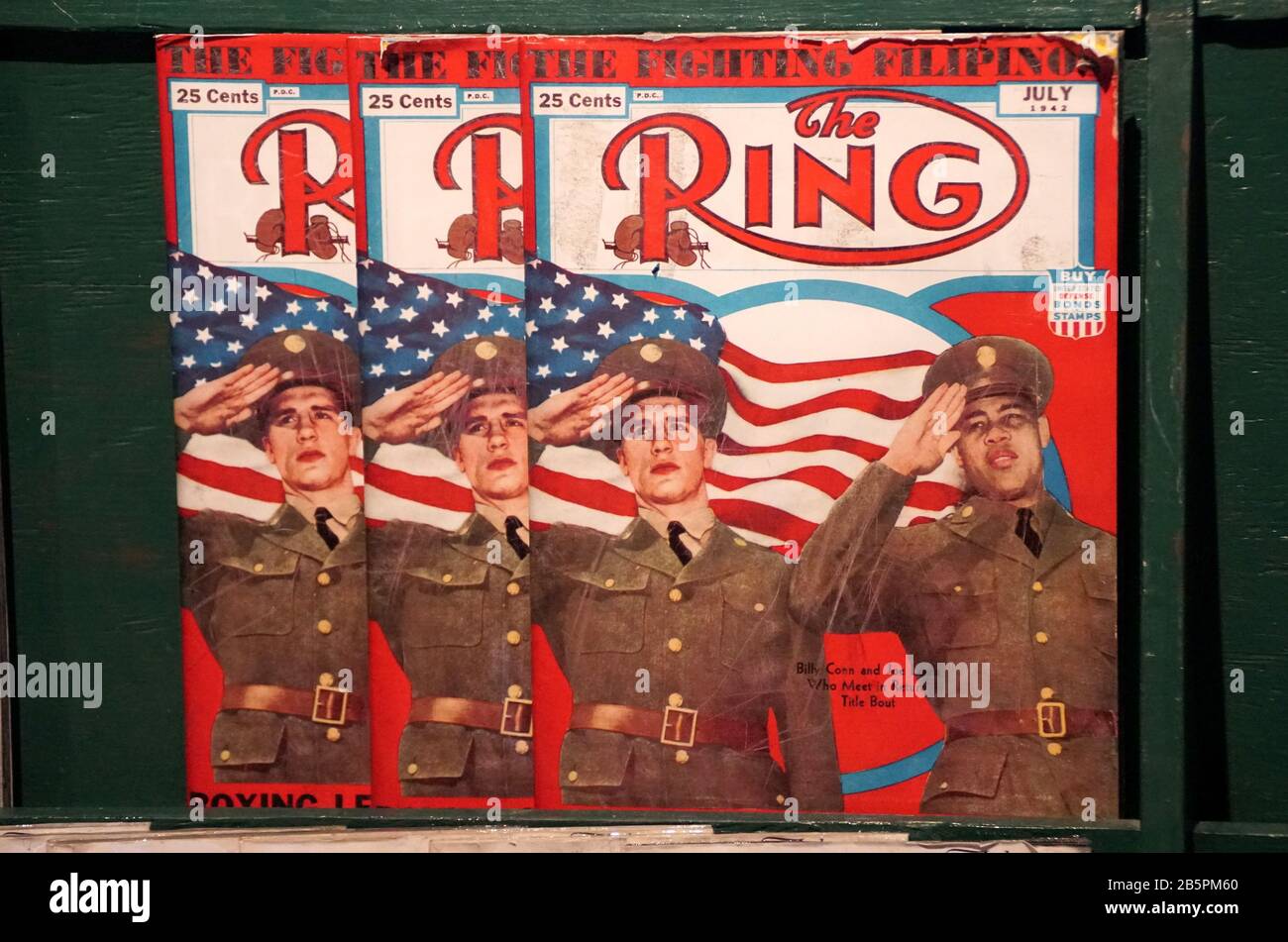 New Orleans, Louisiana, U.S.A - February 4, 2020 - The copies of The Ring magazine published after World War II Stock Photo