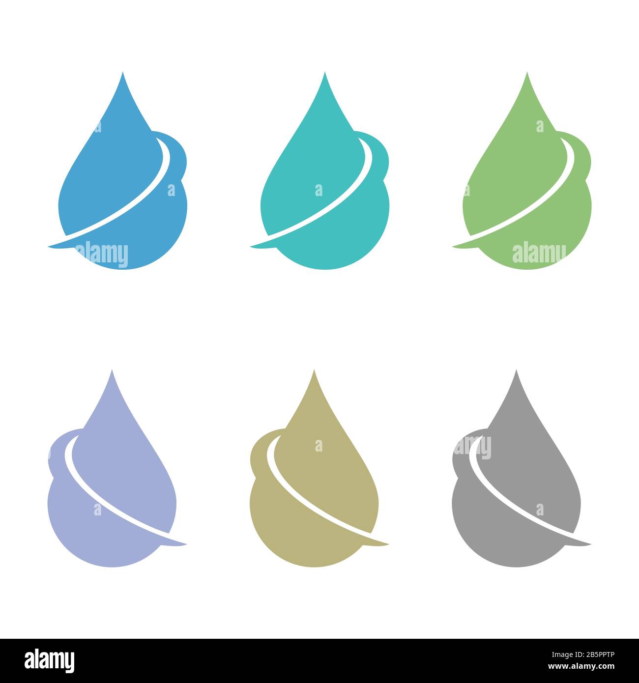 set Swoosh and Drop Water Logo Template Illustration Design. Vector EPS ...