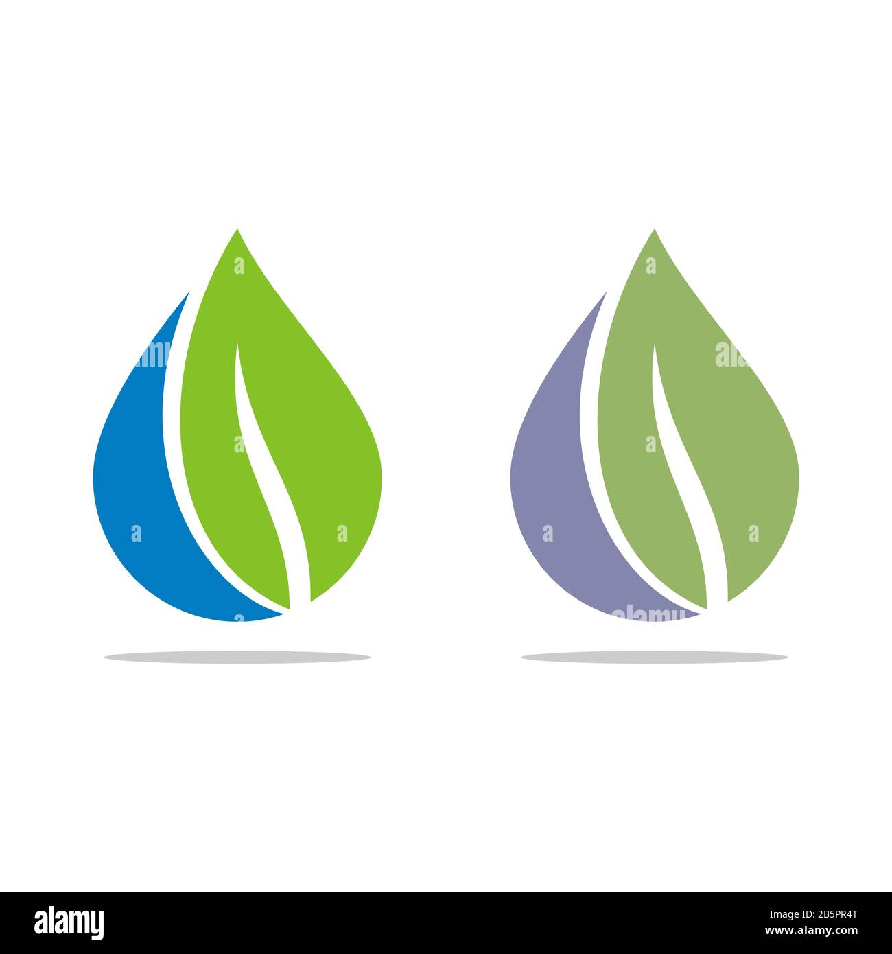 Leaf and Drop Water Logo Template Illustration Design. Vector EPS 10 ...