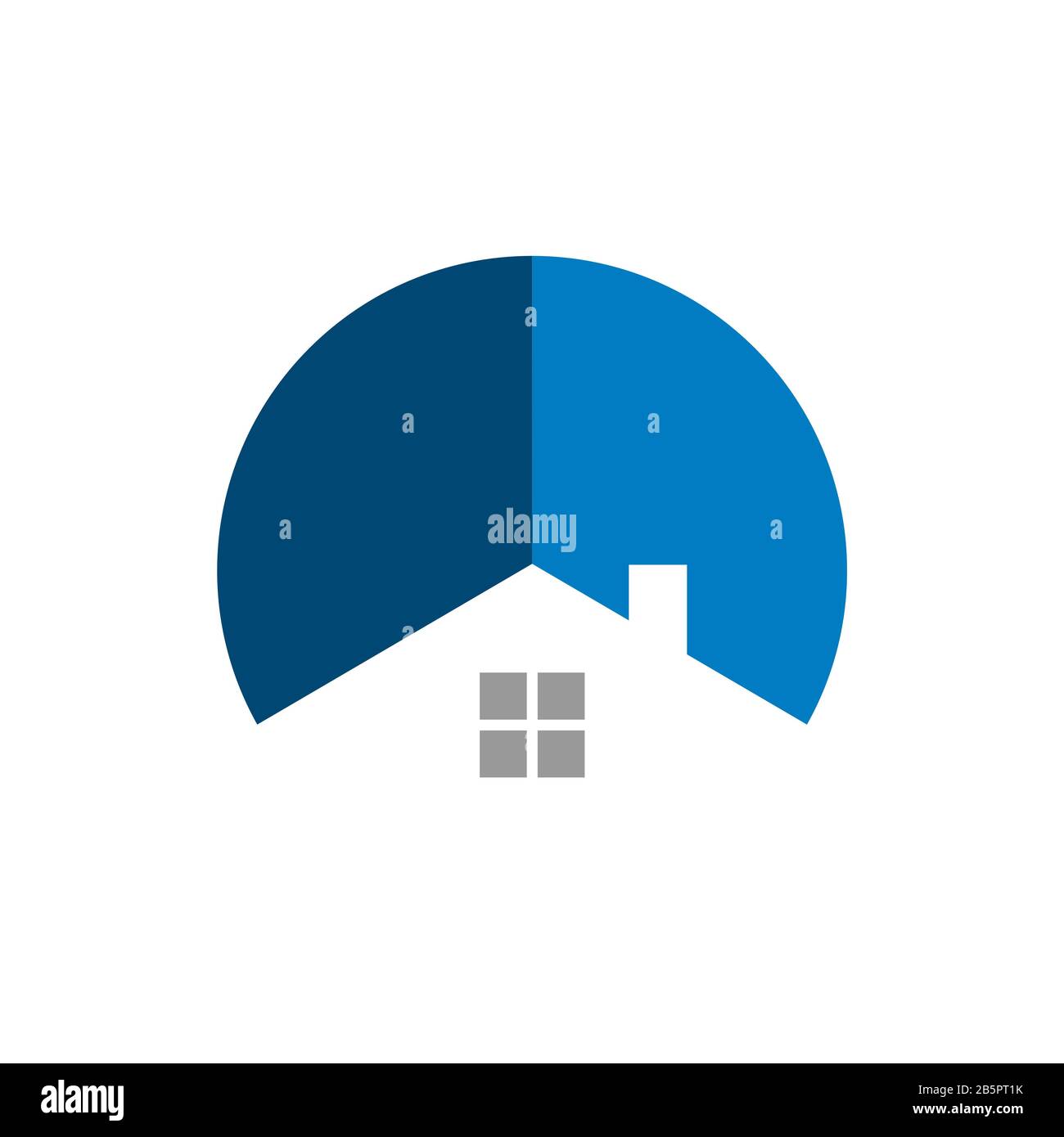 Circle Blue House Real Estate Logo Template Illustration Design. Vector ...