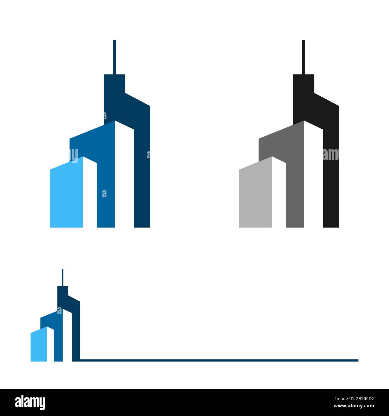 Real Estate Skyscraper Tower Logo Template Illustration Design. Vector ...