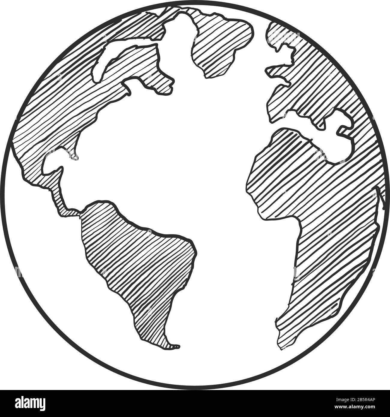 Earth Drawing On White Background Stock Vector Image Art Alamy