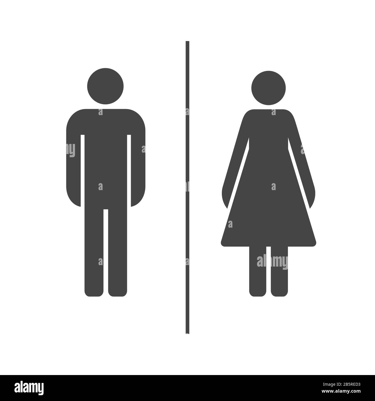 Silhouette toilet sign illustration. Man and woman sign Stock Photo - Alamy