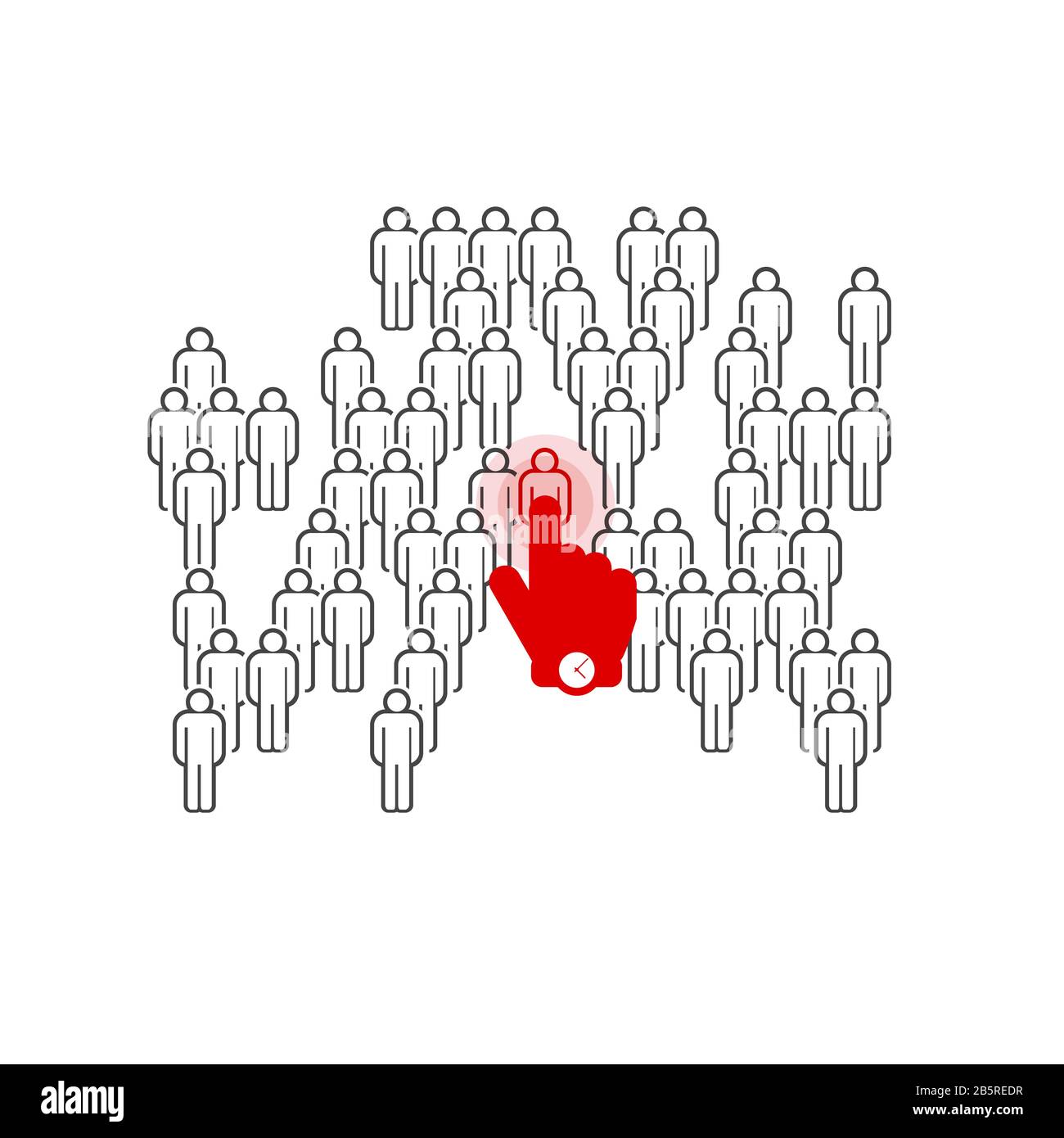 The chosen one. Stand out from crowd individual, hire human resources