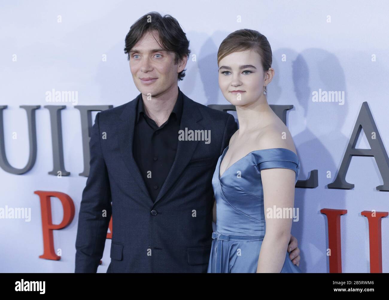 New York United States 08th Mar 2020 Millicent Simmonds And Cillian Murphy Arrive On The Red Carpet At The A Quiet Place Part Ii World Premiere At Rose Theater Jazz At Lincoln
