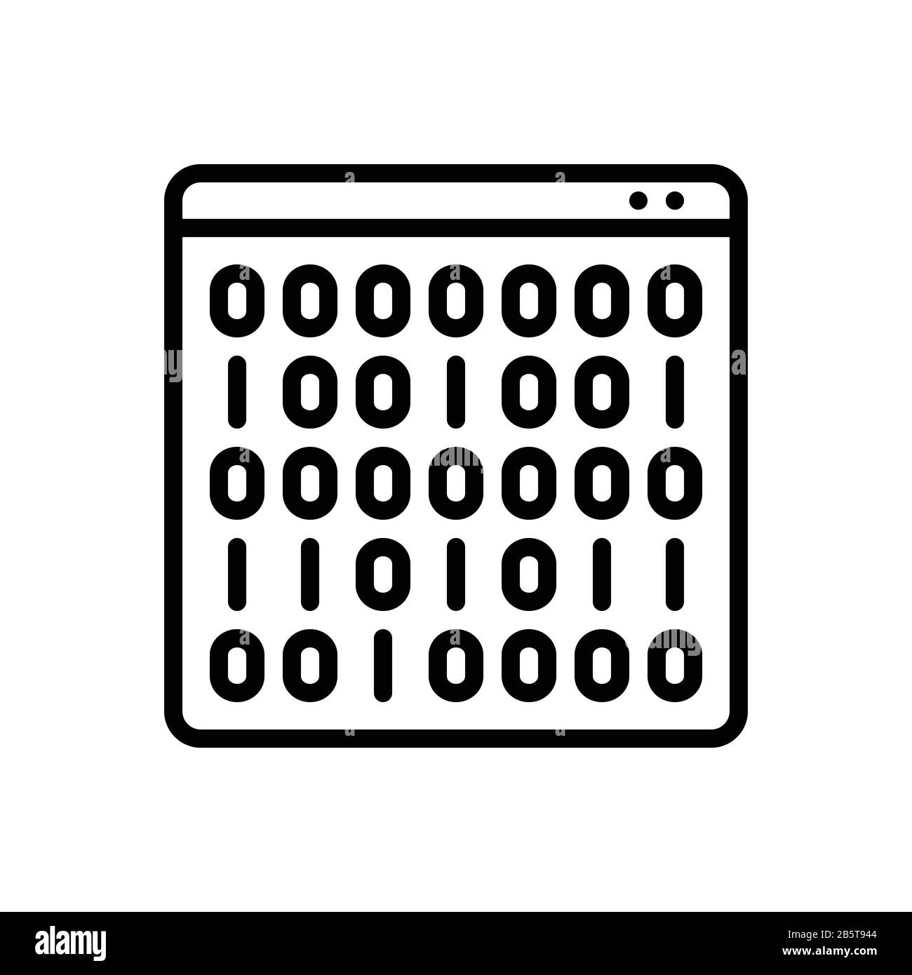 Binary code icon Stock Vector Image & Art - Alamy