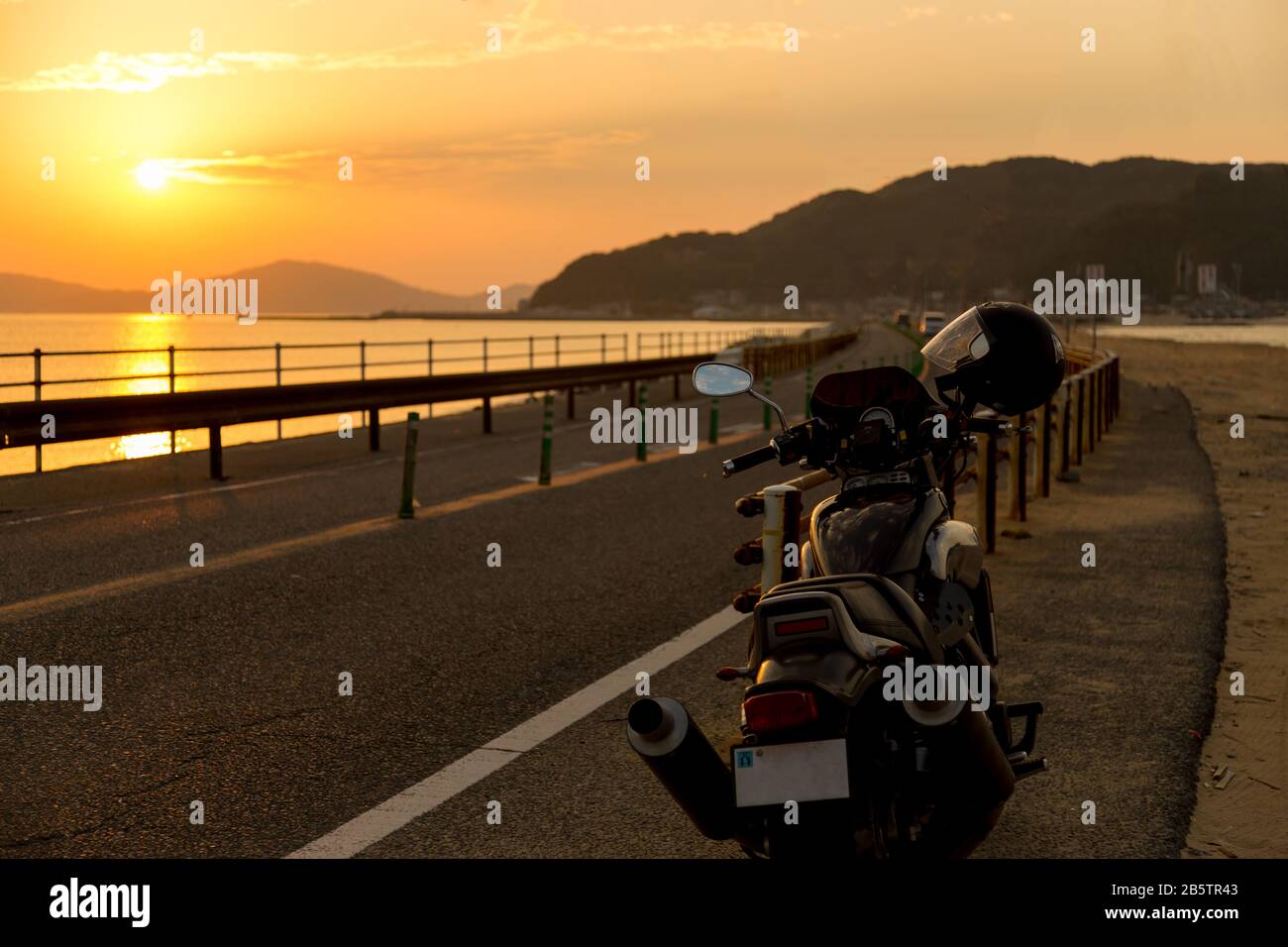 Shooting a Yamaha VMAX motorcycle in Fukuoka, Japan Stock Photo