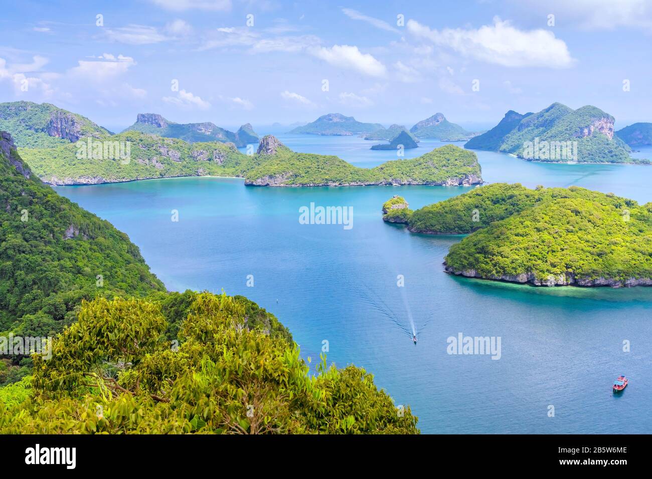 Beautiful scenery at view point of Ang Thong National Marine Park near Koh Samui in Gulf of Thailand, Surat Thani Province, Thailand. Stock Photo