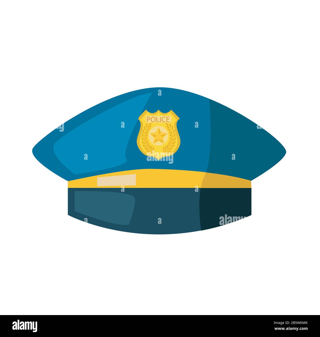 Cartoon police hat and gold badge vector Stock Vector Image \u0026 Art - Alamy, image size:1300x1367