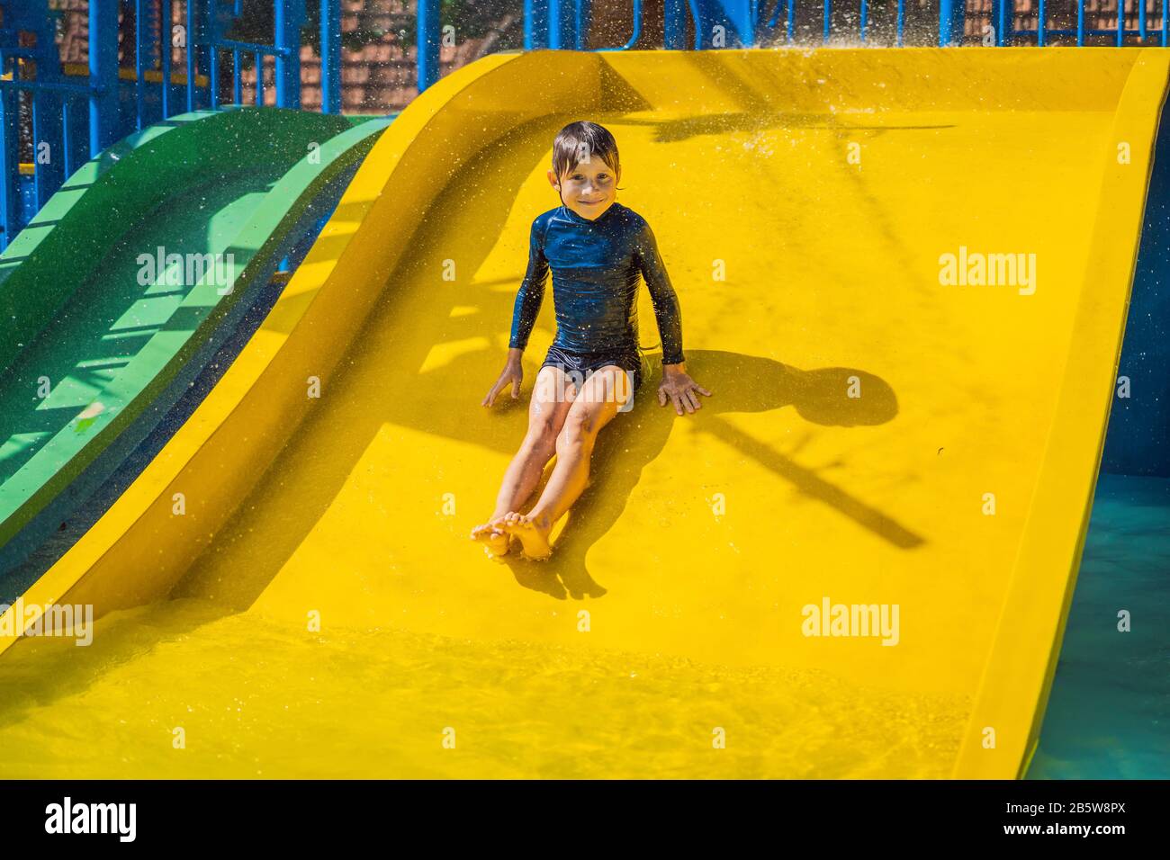 Riding waterslide hi-res stock photography and images - Alamy