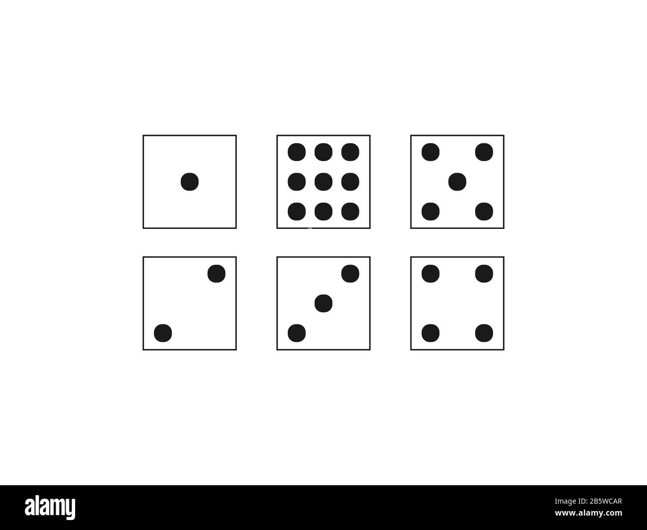 Dice, game icon. Vector illustration, flat design Stock Vector Image