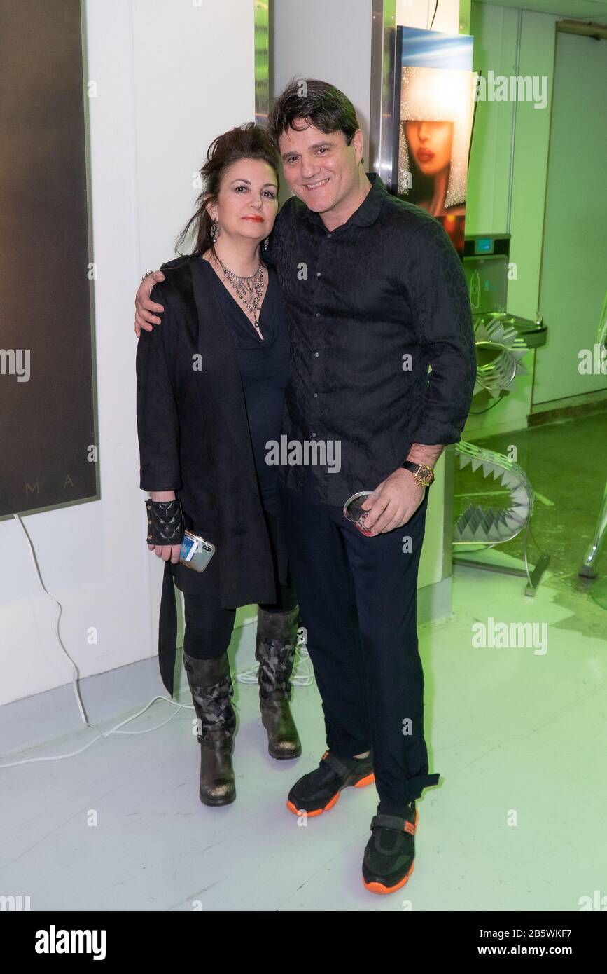 New York, USA. 07th Mar, 2020. Diane Petan and Gregory Petan attend Access Hamptons Bohemian City NYC Art Collective at Cassa Hotel in New York, NY on March 8, 2020. (Photo by David Warren /Sipa? USA) Credit: Sipa USA/Alamy Live News Stock Photo