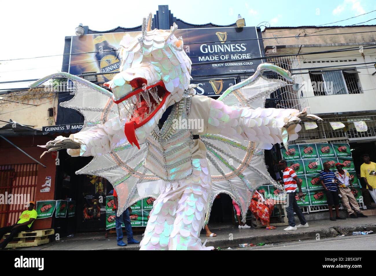 PORT OF SPAIN, TRINIDAD FEB 21 Masqueraders participate in the