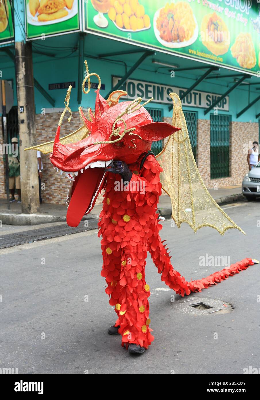 PORT OF SPAIN, TRINIDAD FEB 21 Masqueraders participate in the