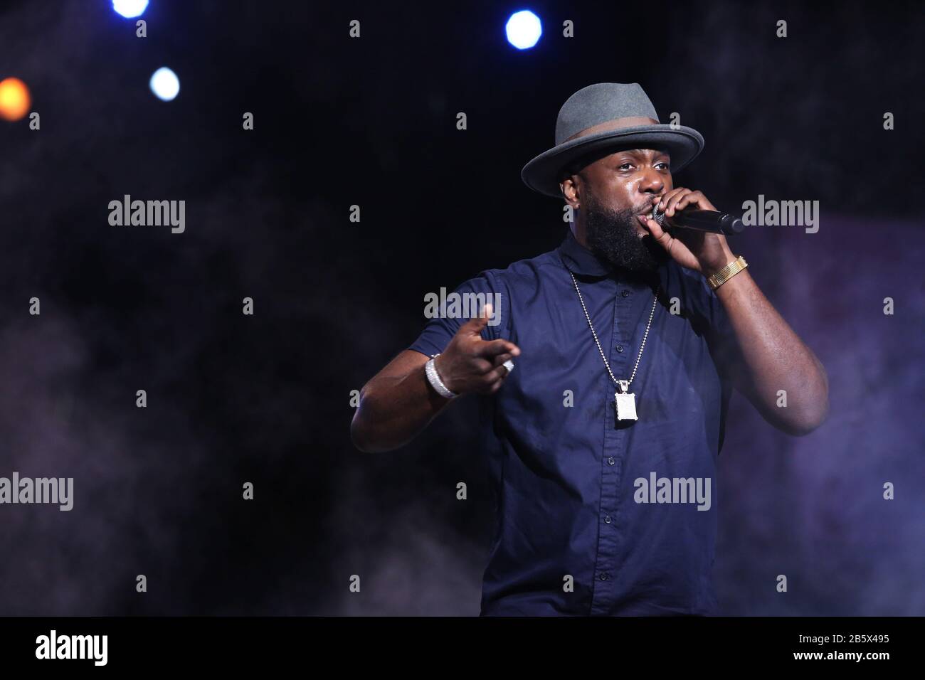 PORT OF SPAIN, TRINIDAD - FEB 23: Soca recording artist Bunji Garlin ...