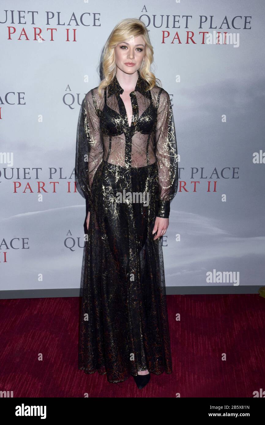 08 March 2020 - New York, New York - Katherine McNamara at the World Premiere of ''A QUIET PLACE PART II'' in the Rose Theater at Jazz at Lincoln Center Frederick P. Rose Hall. (Credit Image: © Ylmj/AdMedia via ZUMA Wire) Stock Photo