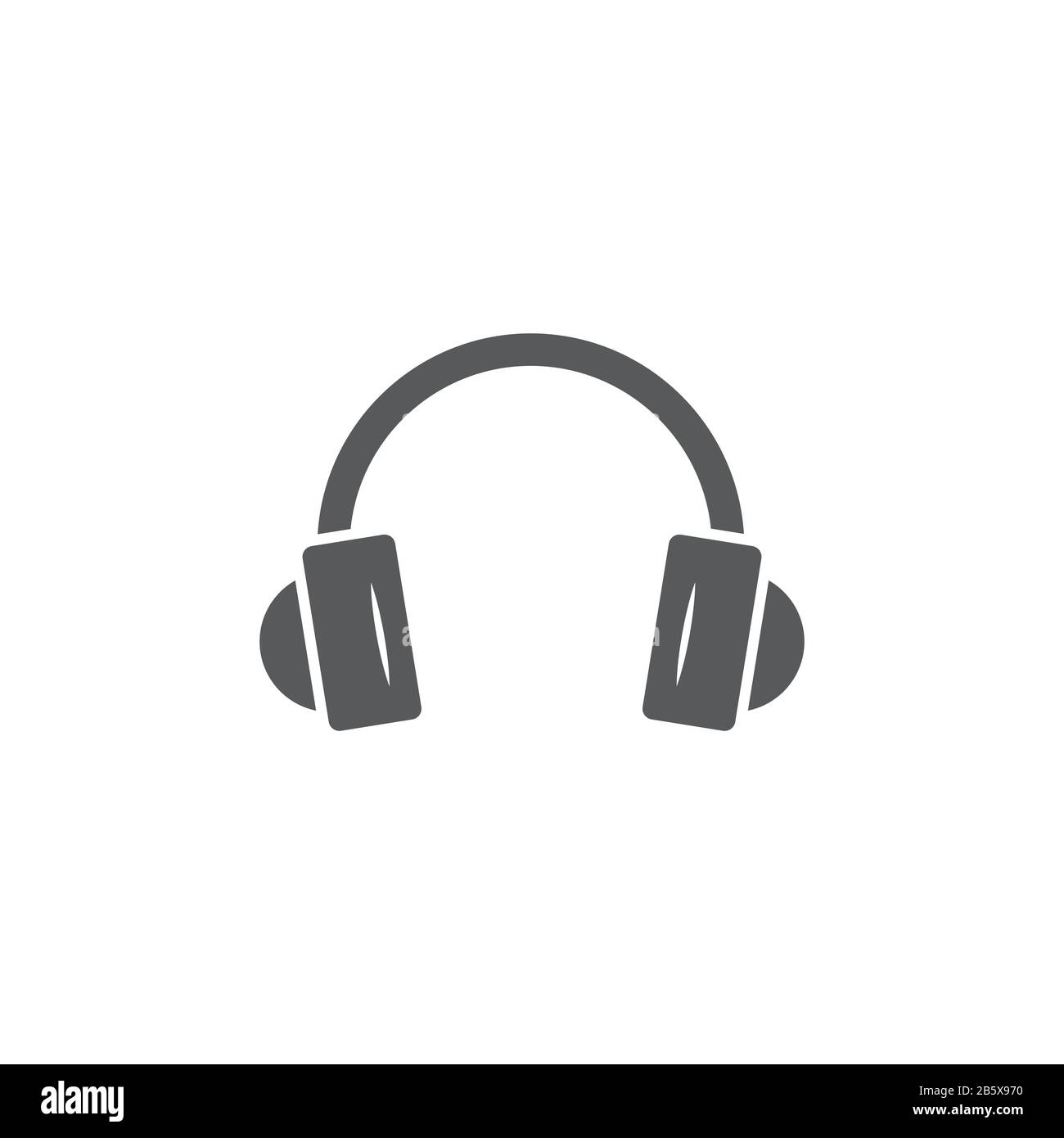 Headphones icon on white background Stock Vector Image & Art Alamy