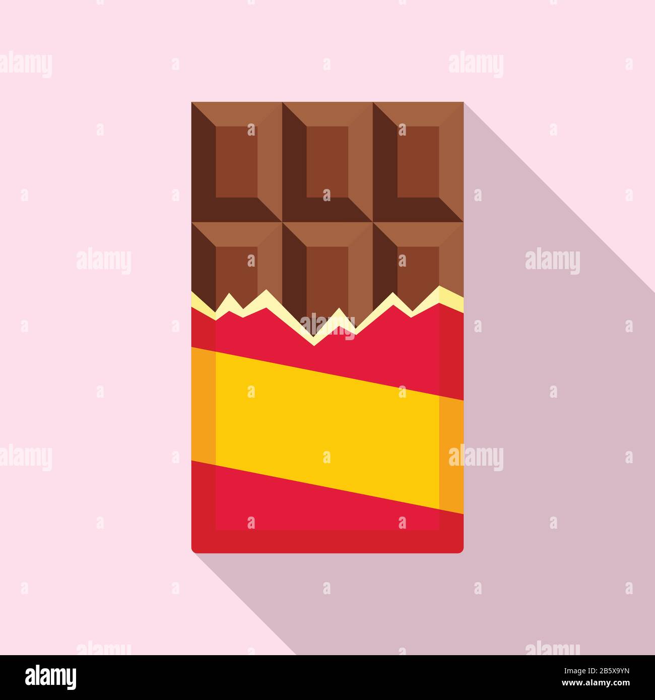 Swiss chocolate icon. Flat illustration of swiss chocolate vector icon for web design Stock Vector
