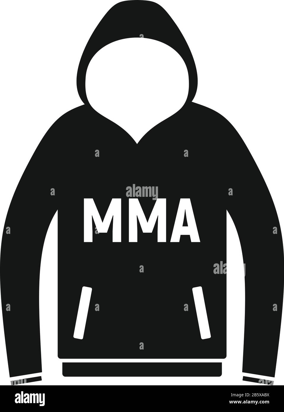 Mma hoodie icon. Simple illustration of mma hoodie vector icon for web design isolated on white background Stock Vector