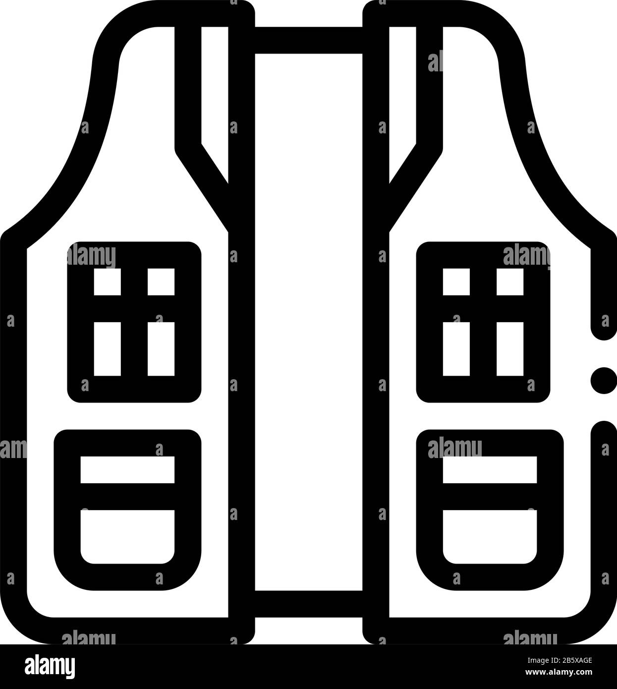 Hunter Vest Icon Vector Outline Illustration Stock Vector Image & Art ...
