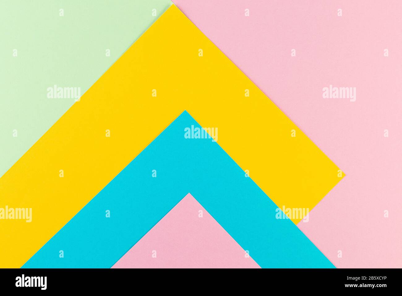 Geometry background minimal concept. Multicolored paper. Creative flat layout with copy space. Stock Photo