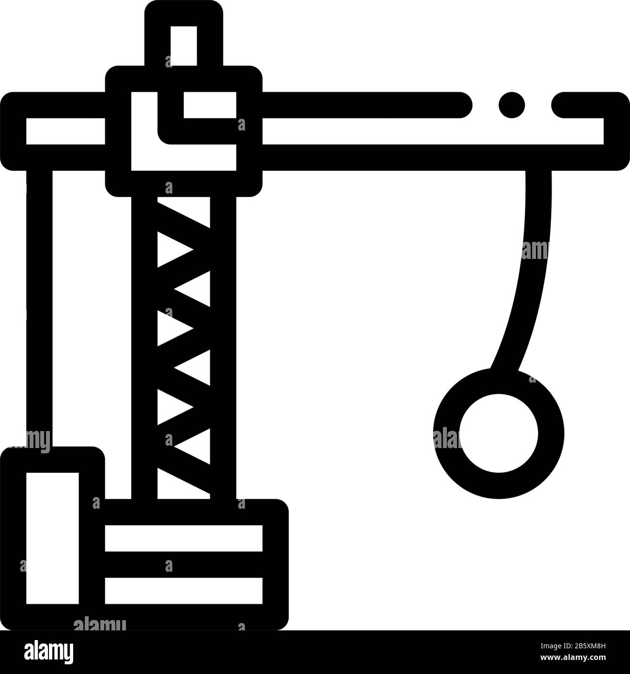 Demolition Crane Icon Vector Outline Illustration Stock Vector Image ...