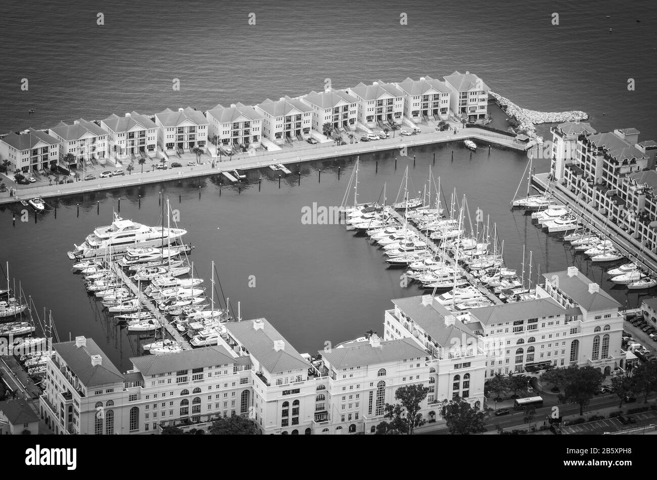 Aerial view gibraltar Black and White Stock Photos & Images Alamy