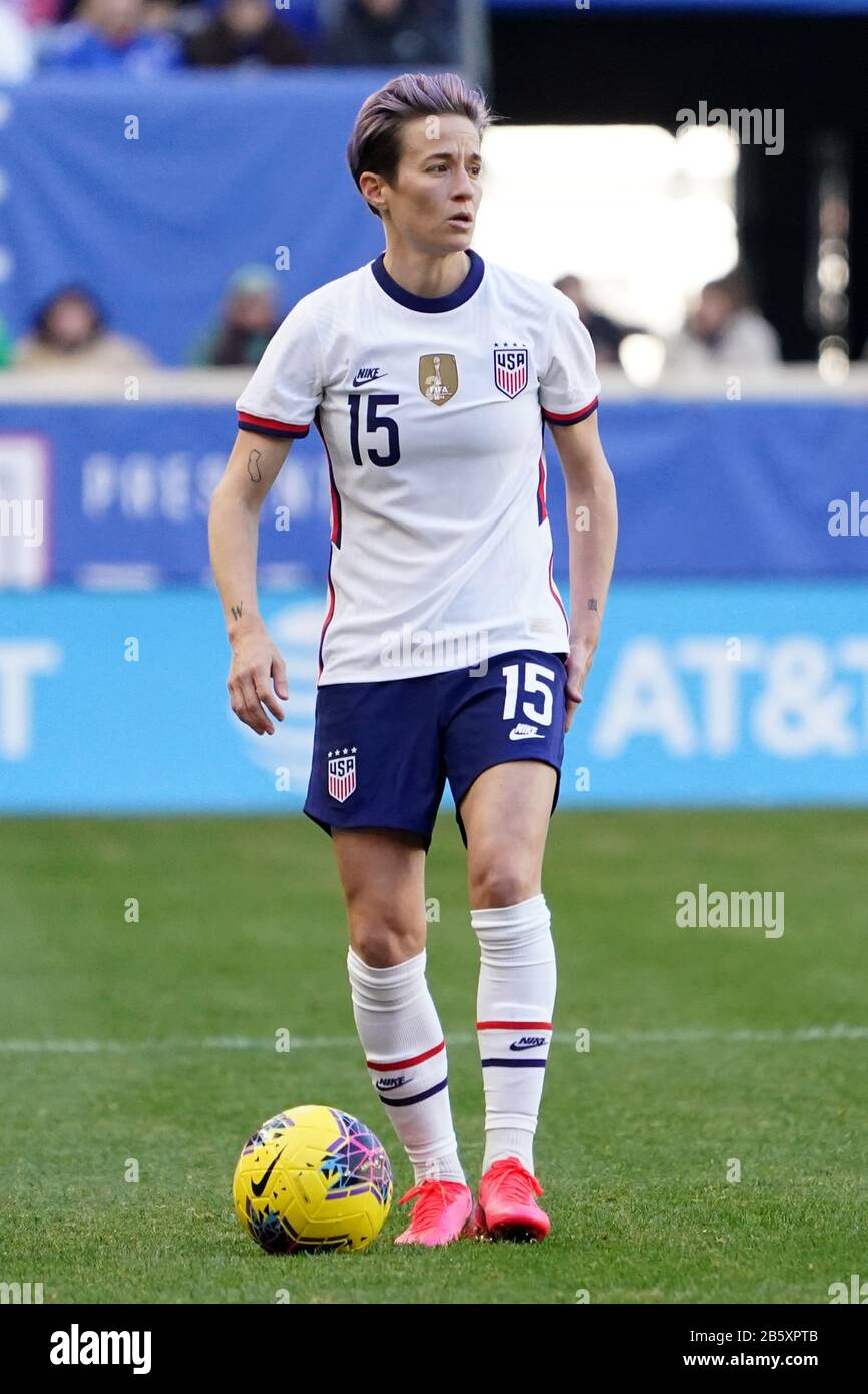 Harrison, New Jersey, USA. 08th Mar, 2020. Megan Rapinoe of the USA during  match against Spain in a SheBelieves Cup soccer match, Sunday, March 8,  2020, in Harrison, New Jersey, USA. (Photo