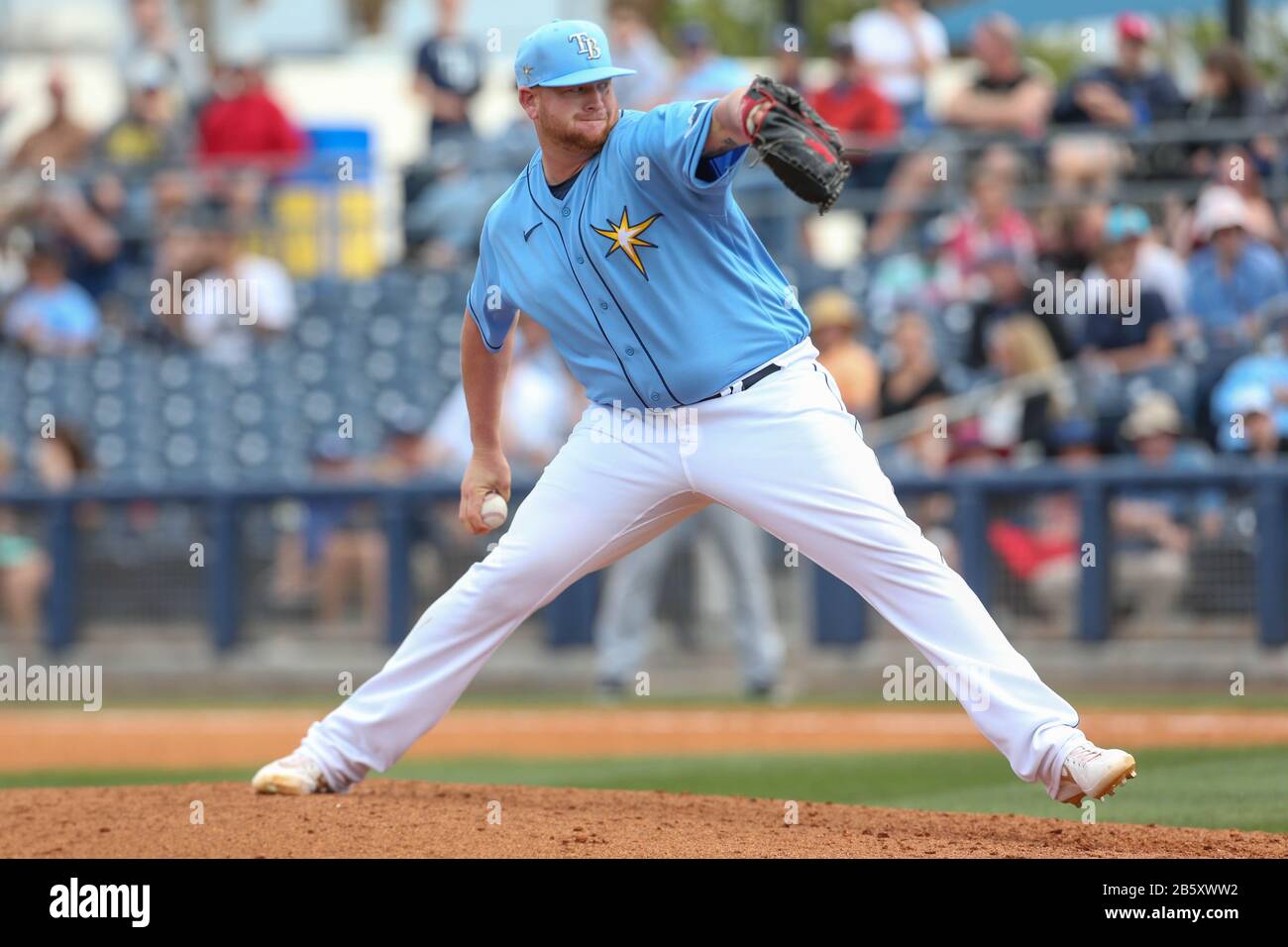 emmer Premisse Ver weg Tampa Bay Rays relief pitcher Brooks Pounders (86) delivers a pitch during  a spring training baseball game, Sunday, March 8, 2020, in Port Charlotte,  Florida, USA. (Photo by IOS/ESPA-Images Stock Photo - Alamy