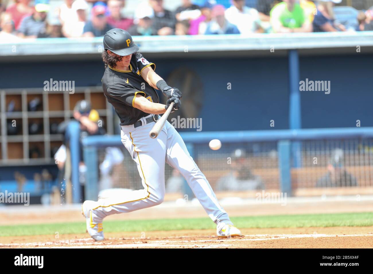 Pittsburgh Pirates shortstop Cole Tucker (3) steps on the second