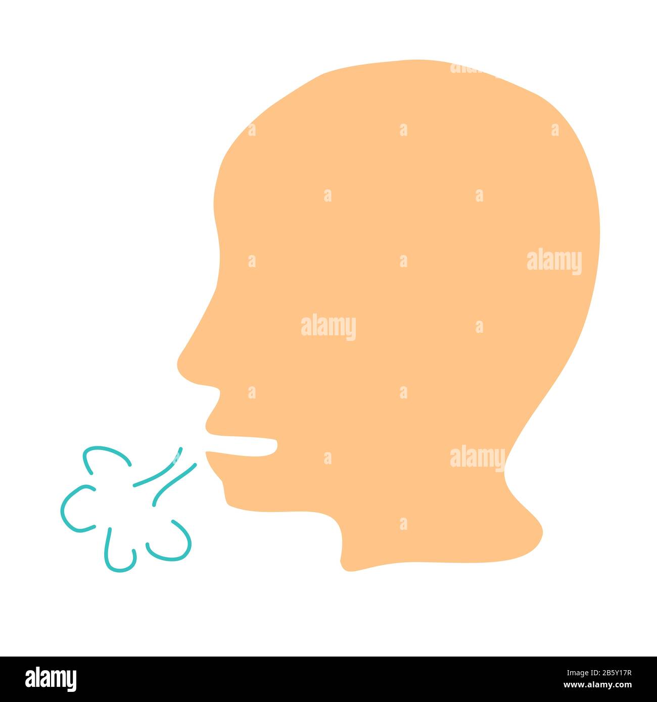 Cough. Symptom of influenza, allergies, bronchitis, pneumonia