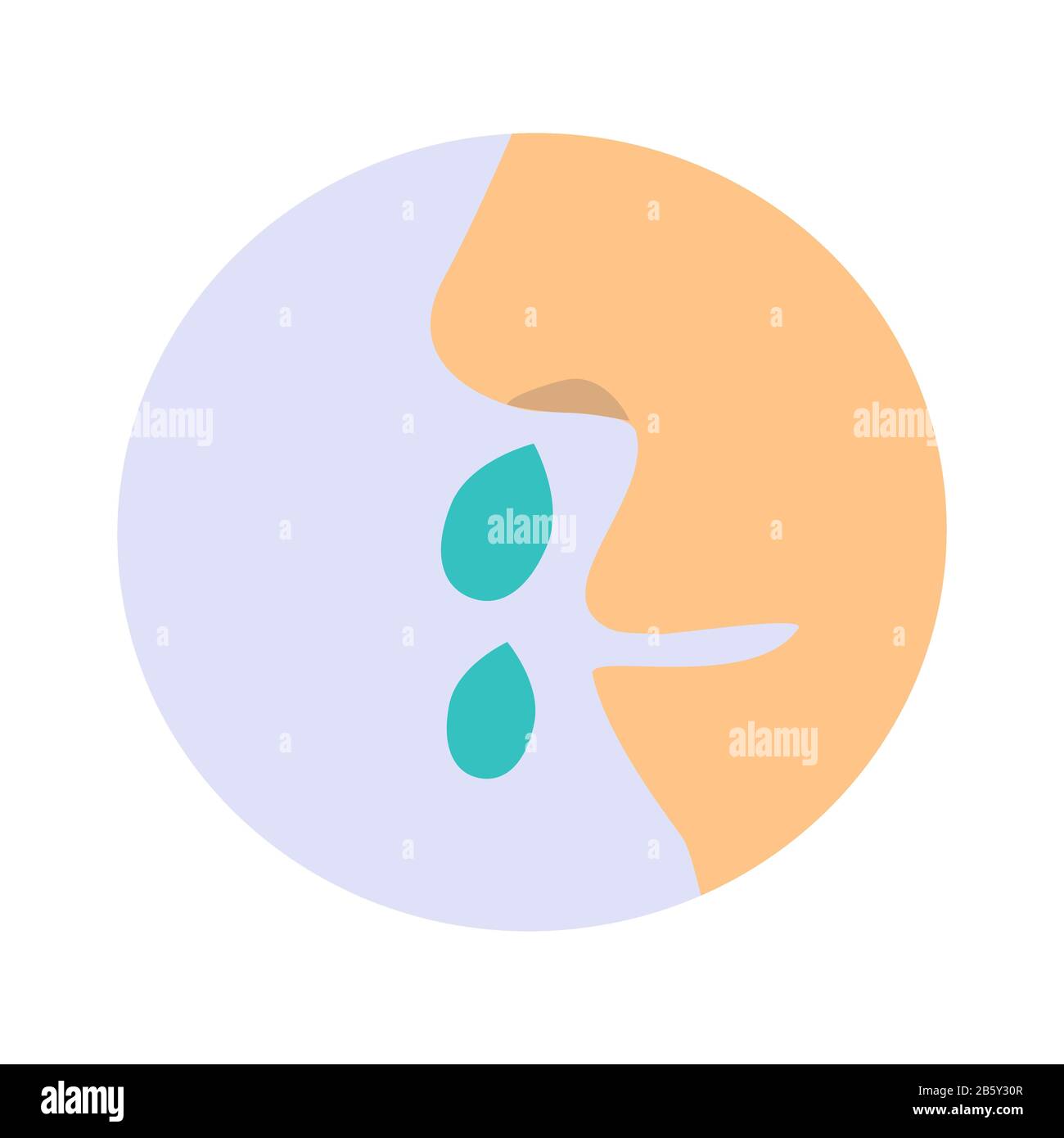 Runny nose. Symptom of influenza, allergies, bronchitis, pneumonia