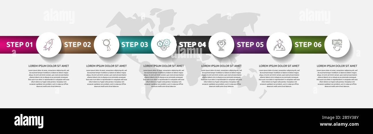 Vector template circle infographics. Business concept with 6 options ...
