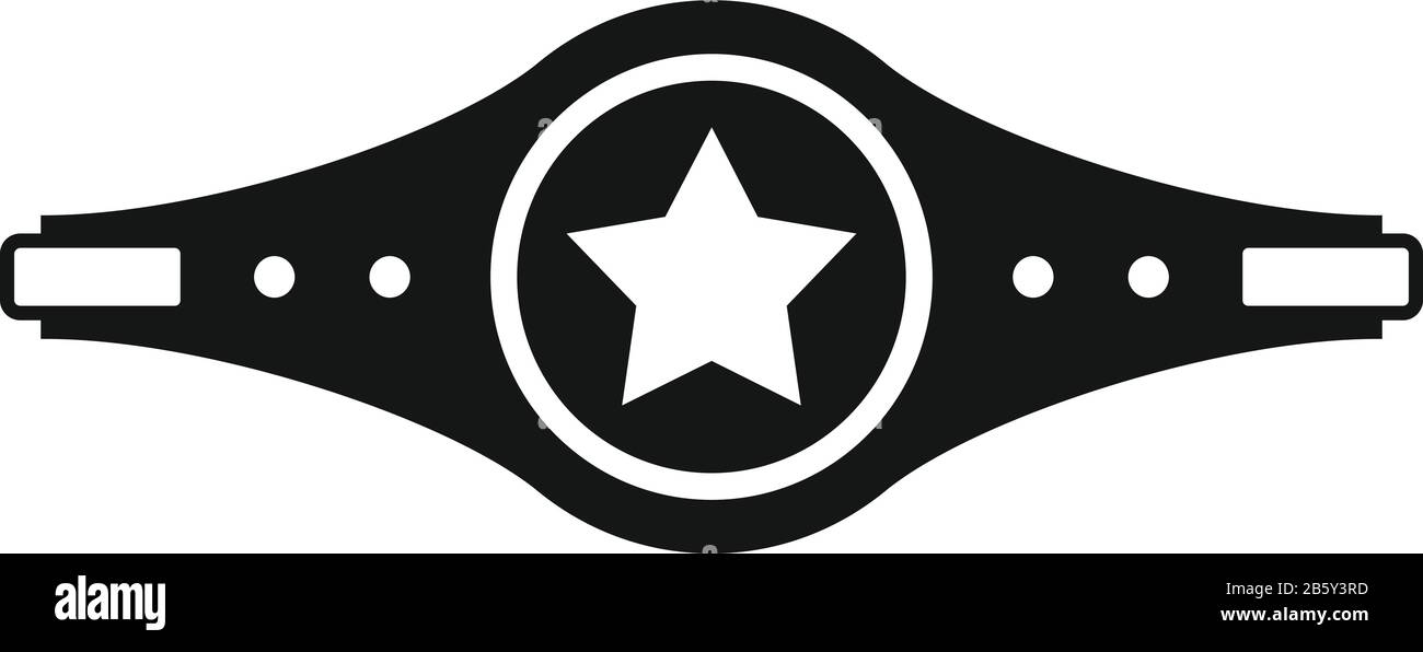 Boxing champion belt icon. Simple illustration of boxing champion belt vector icon for web design isolated on white background Stock Vector