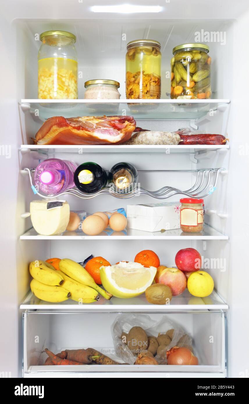 Fridge refrigerator stocked hires stock photography and images Alamy