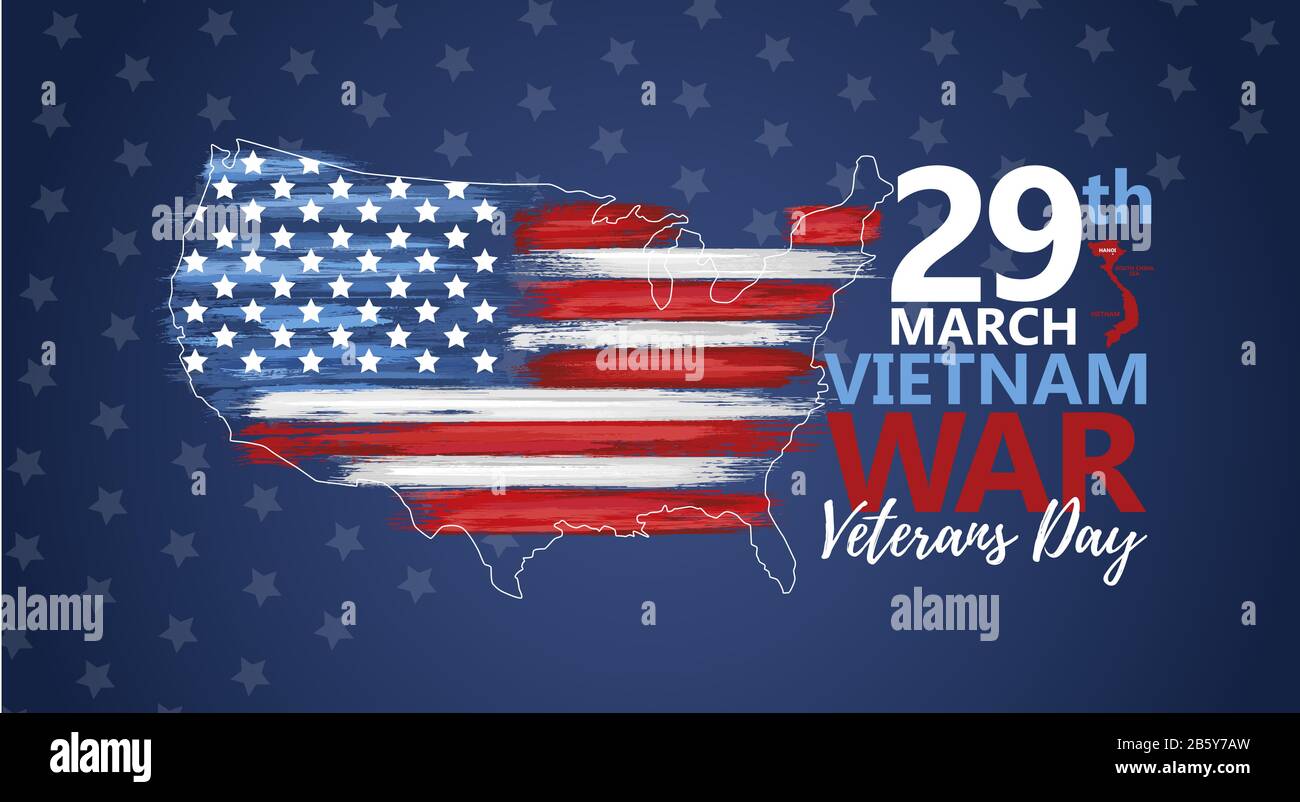 National vietnam war veterans day banner Stock Vector