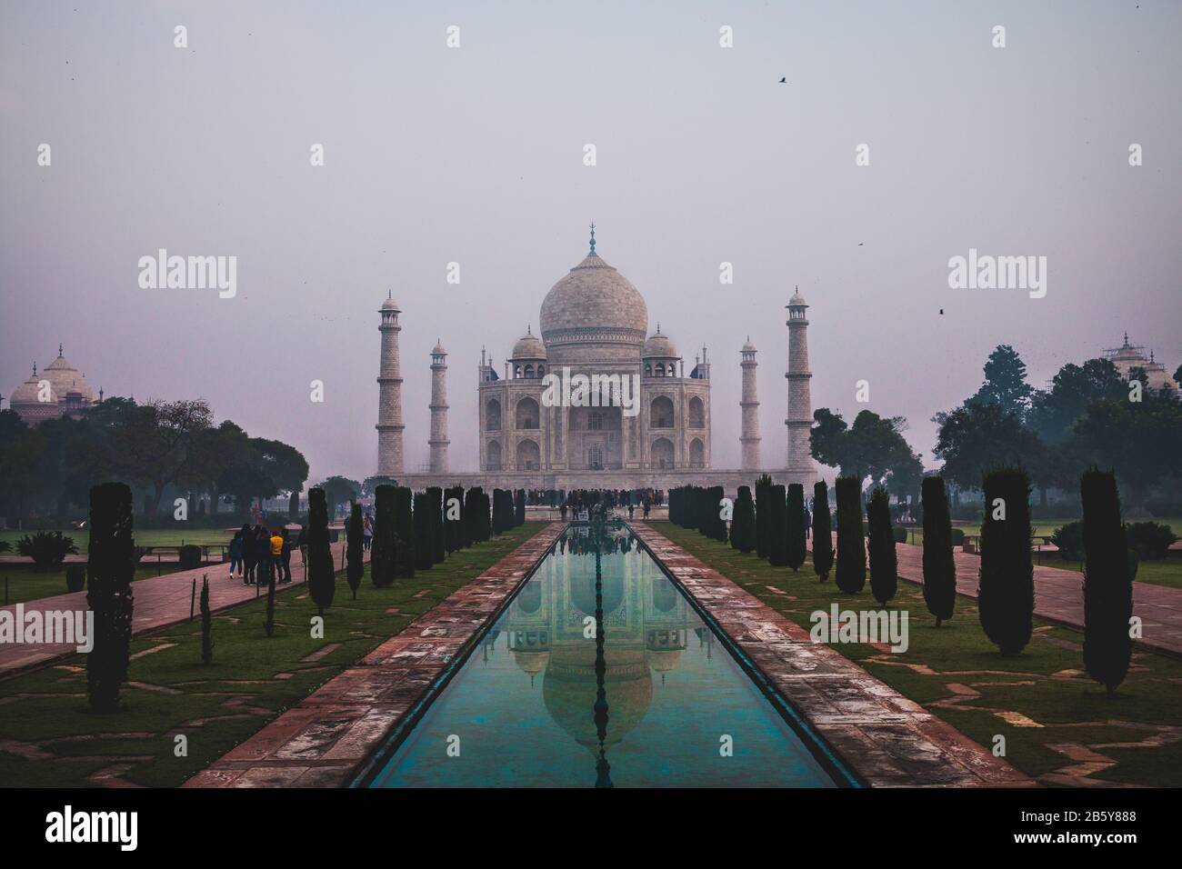Taj Mahal Garden View Stock Photo