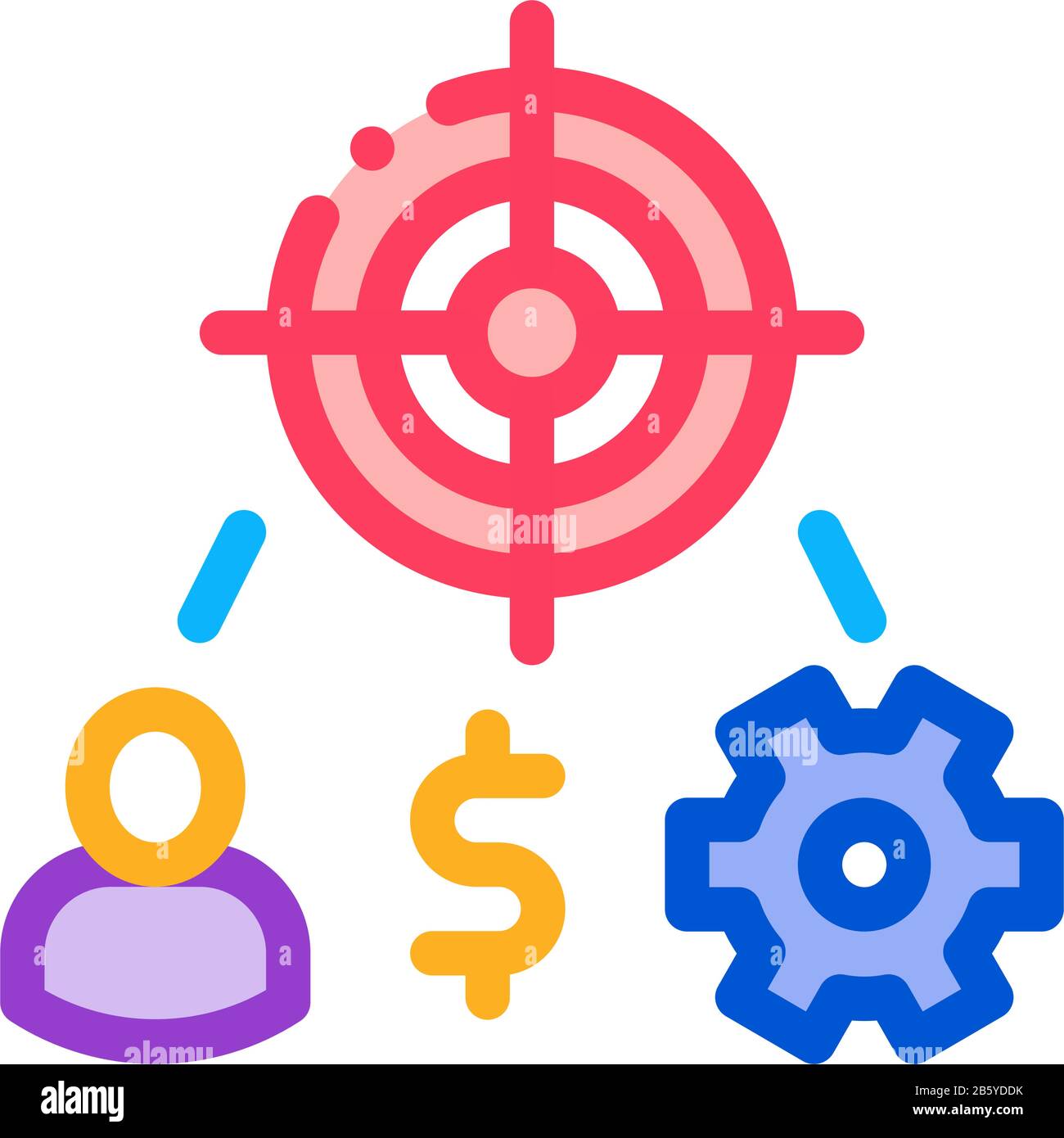 Man Target Money Icon Vector Outline Illustration Stock Vector Image ...