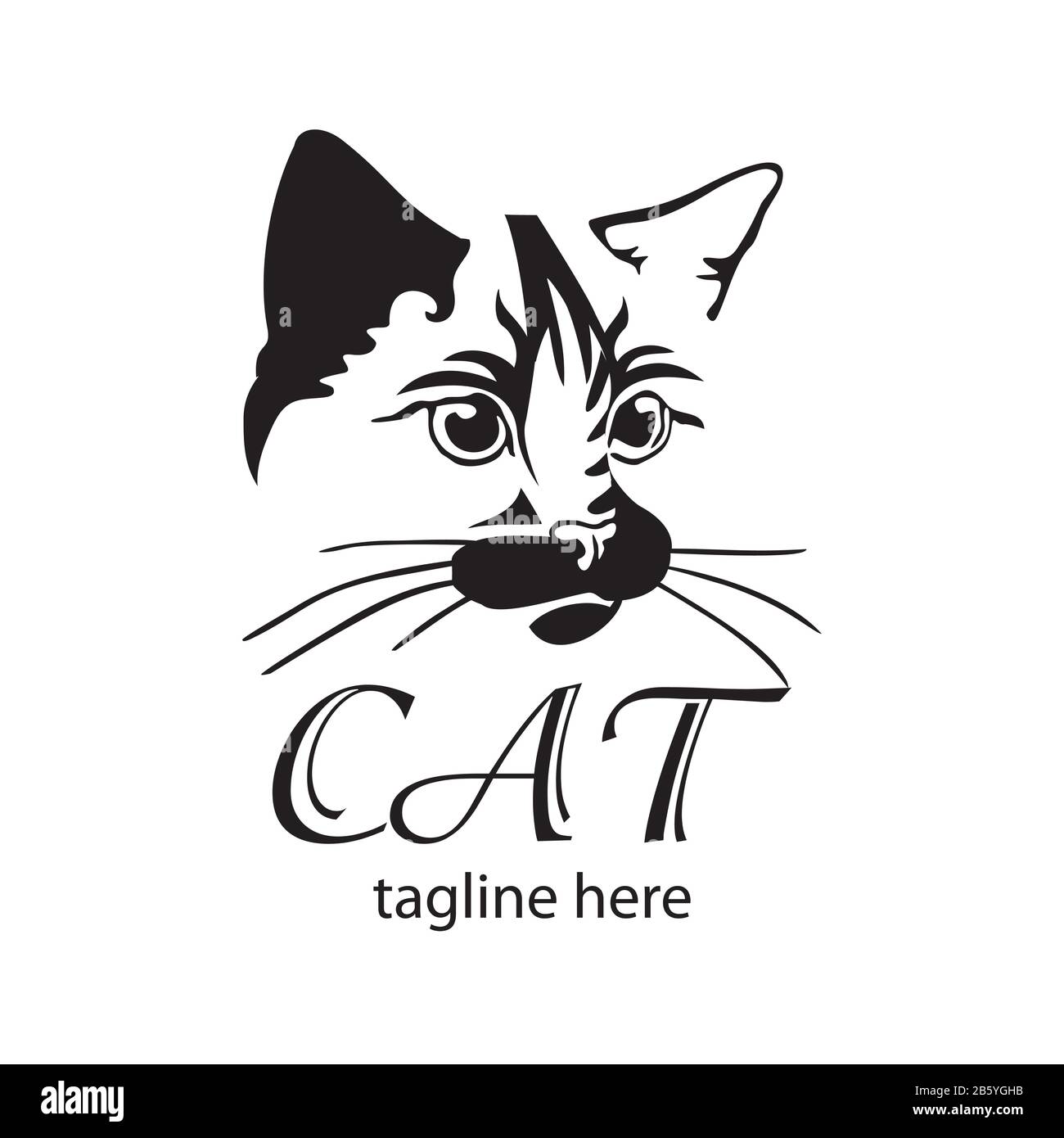 Cat graphic logo vector, silhouette of cat, vector icons Stock Vector Image  & Art - Alamy