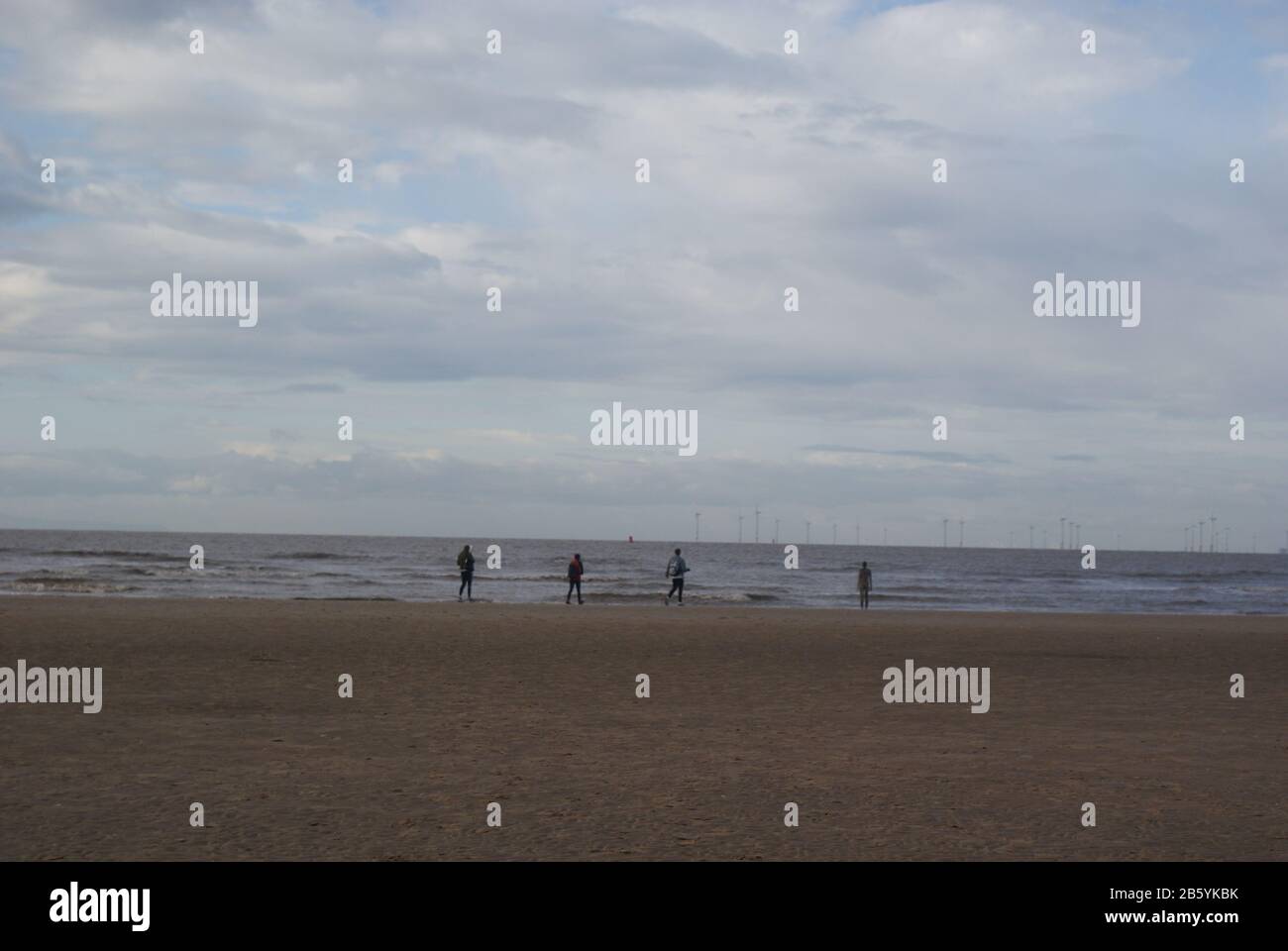 Crosby Beach Liverpool Stock Photo Alamy