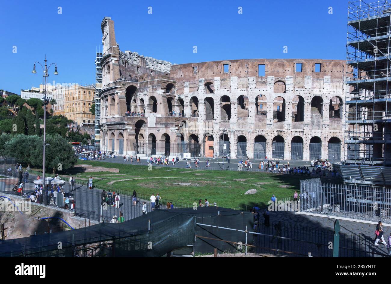 Italy.Rome.The Colosseum (Colosseo).This imposing building was erected ...