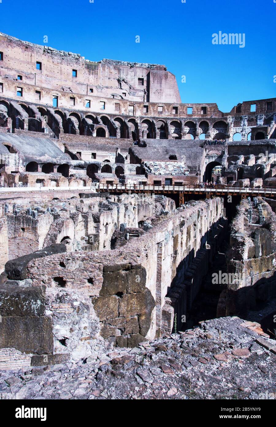 Italy.Rome.The Colosseum.Internal views of the remaining structures of ...