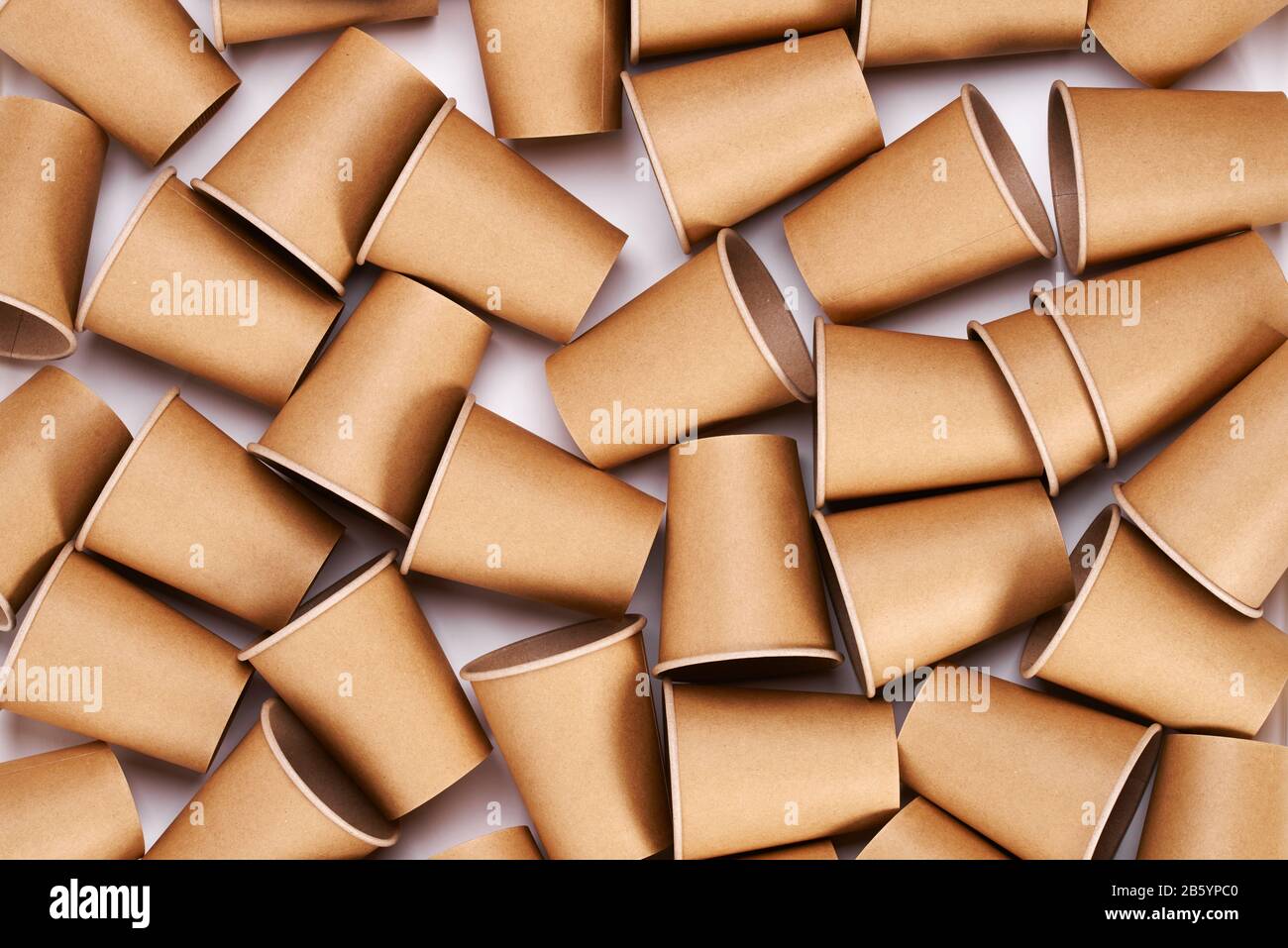 Eco disposable mugs made made from paper Stock Photo Alamy
