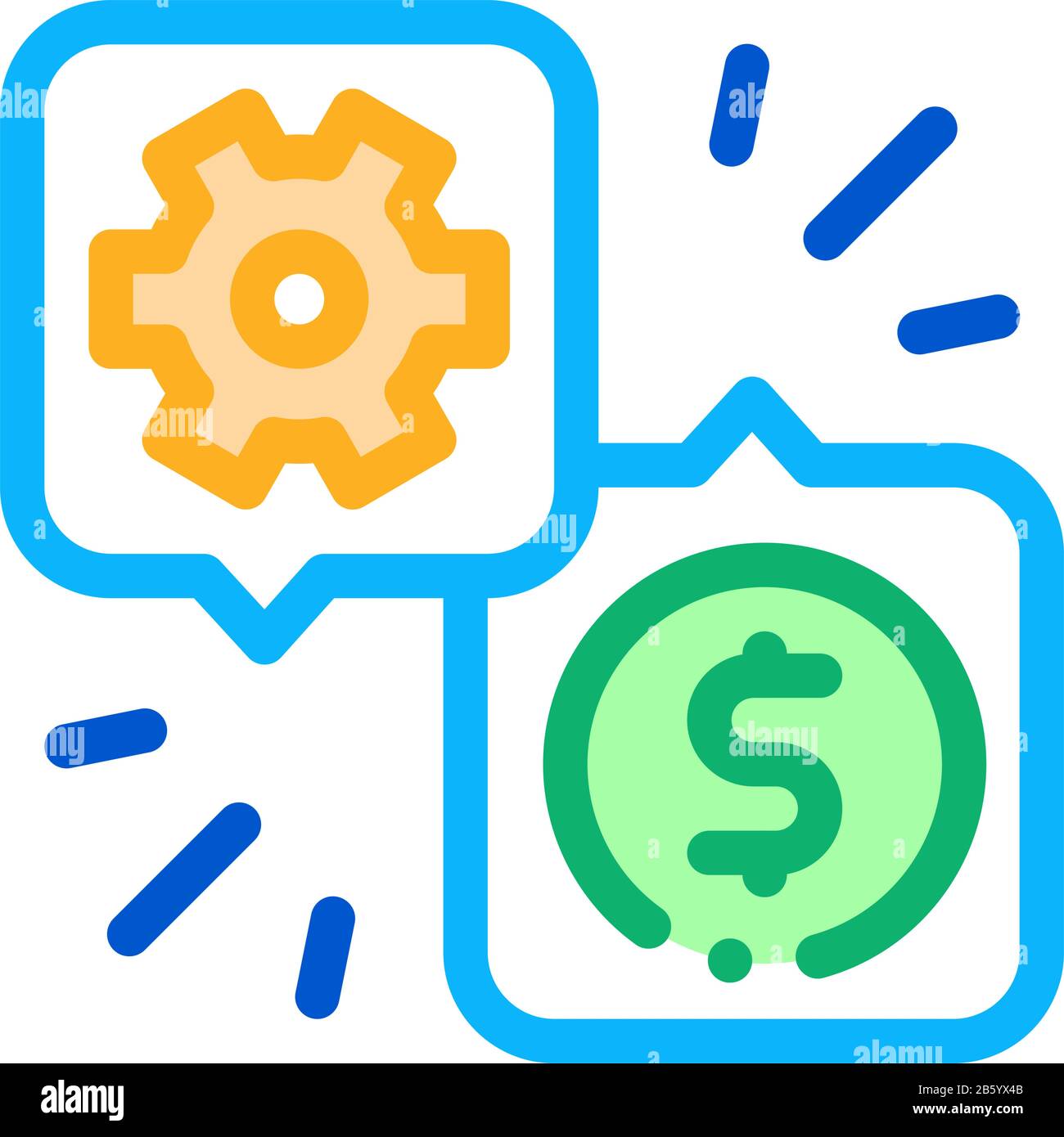 Gear Dollar Quote Icon Vector Outline Illustration Stock Vector Image ...